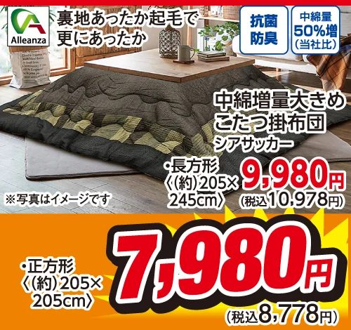 中綿増量大き目 こたつ掛布団