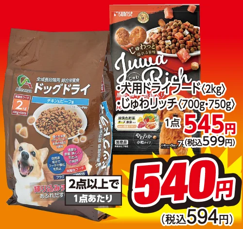 犬用ドライフード じゅわリッチ