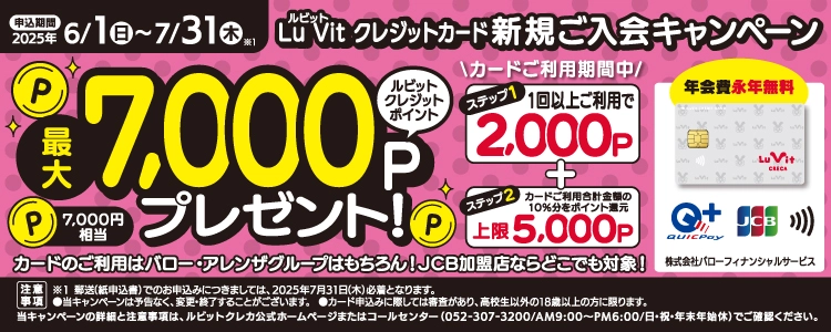 ダイユーエイト ルビットクレジットカード