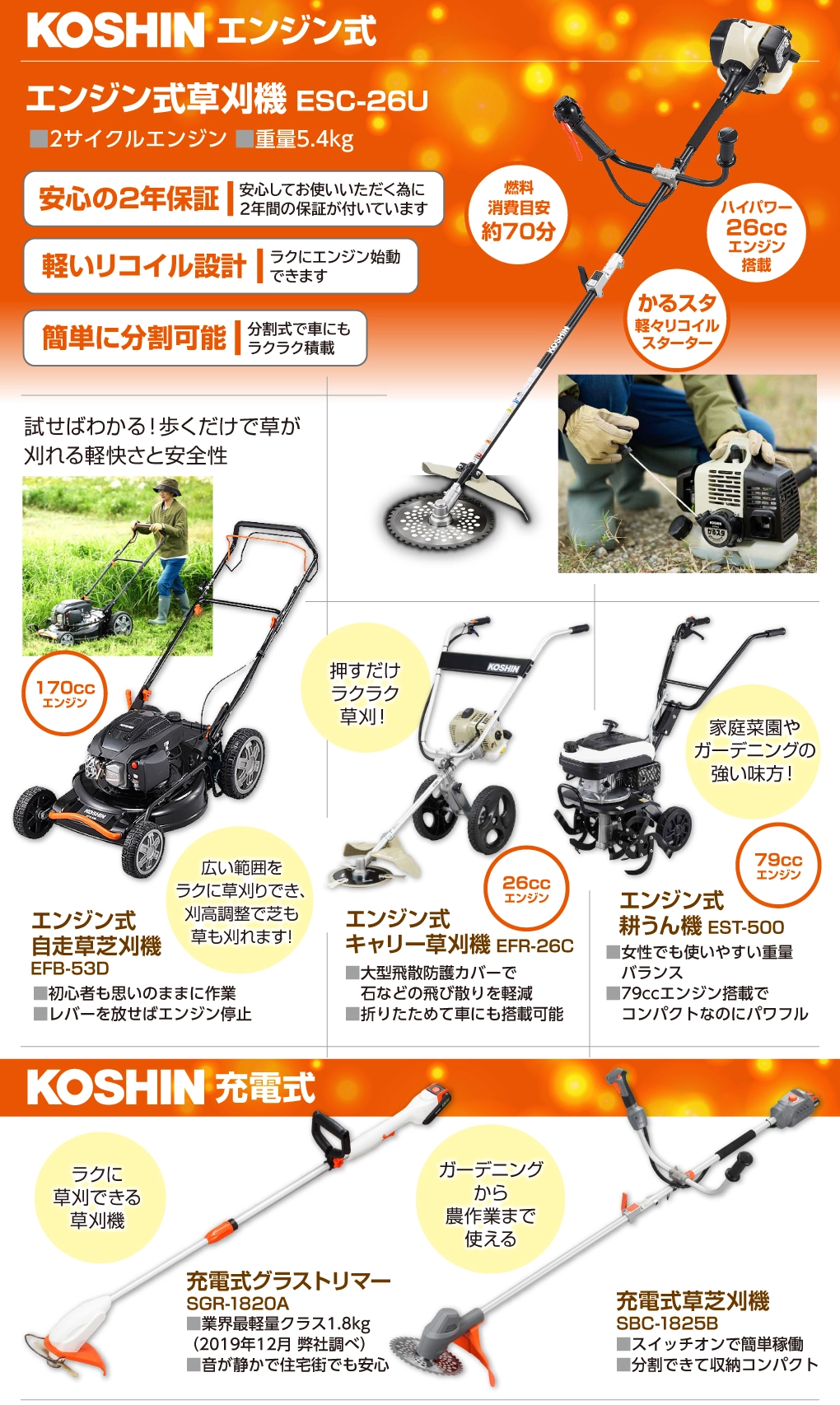 KOSHIN コーシン 草刈機