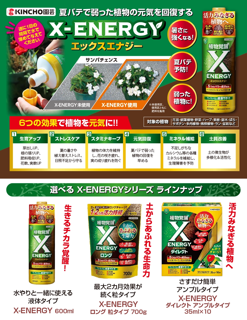 キンチョー　園芸　ガーデニング　エックスエナジー